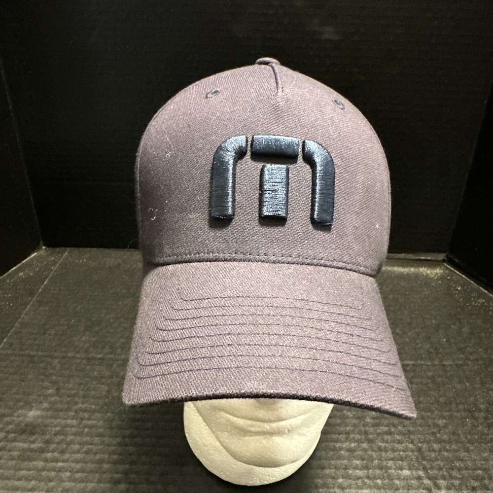 Travis Matthew Bahamas Ball Cap S/M Flexfit Meramec Lakes 1995 Dark Blue‎  Hat